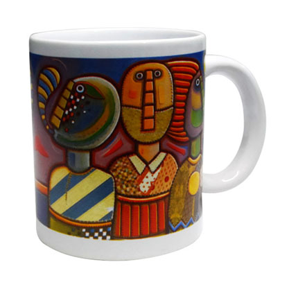 Taza Mug de cerámica, 11 onz con obra plástica sublimada de Alfredo Sosabravo